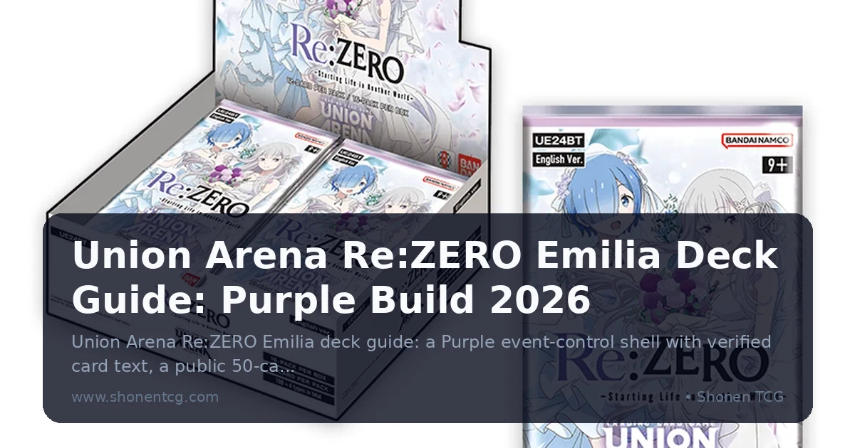Union Arena Re:ZERO Emilia Deck Guide: Purple Build 2026