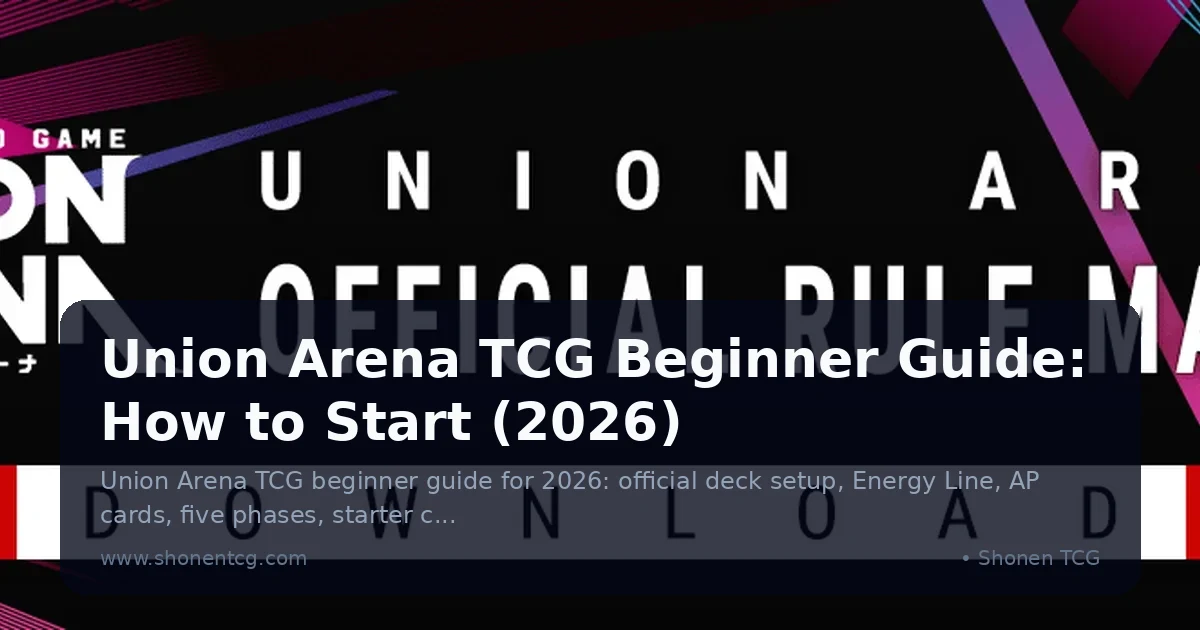 Union Arena TCG Beginner Guide: How to Start (2026)